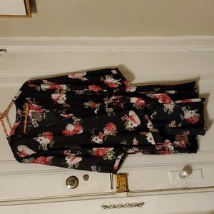 Torrid floral wrap blouse